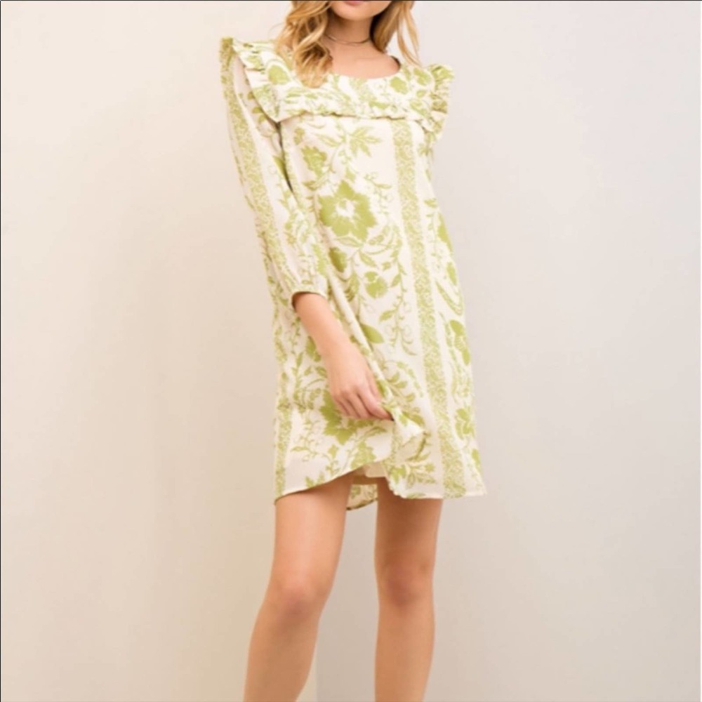 Entro Green Floral Dress